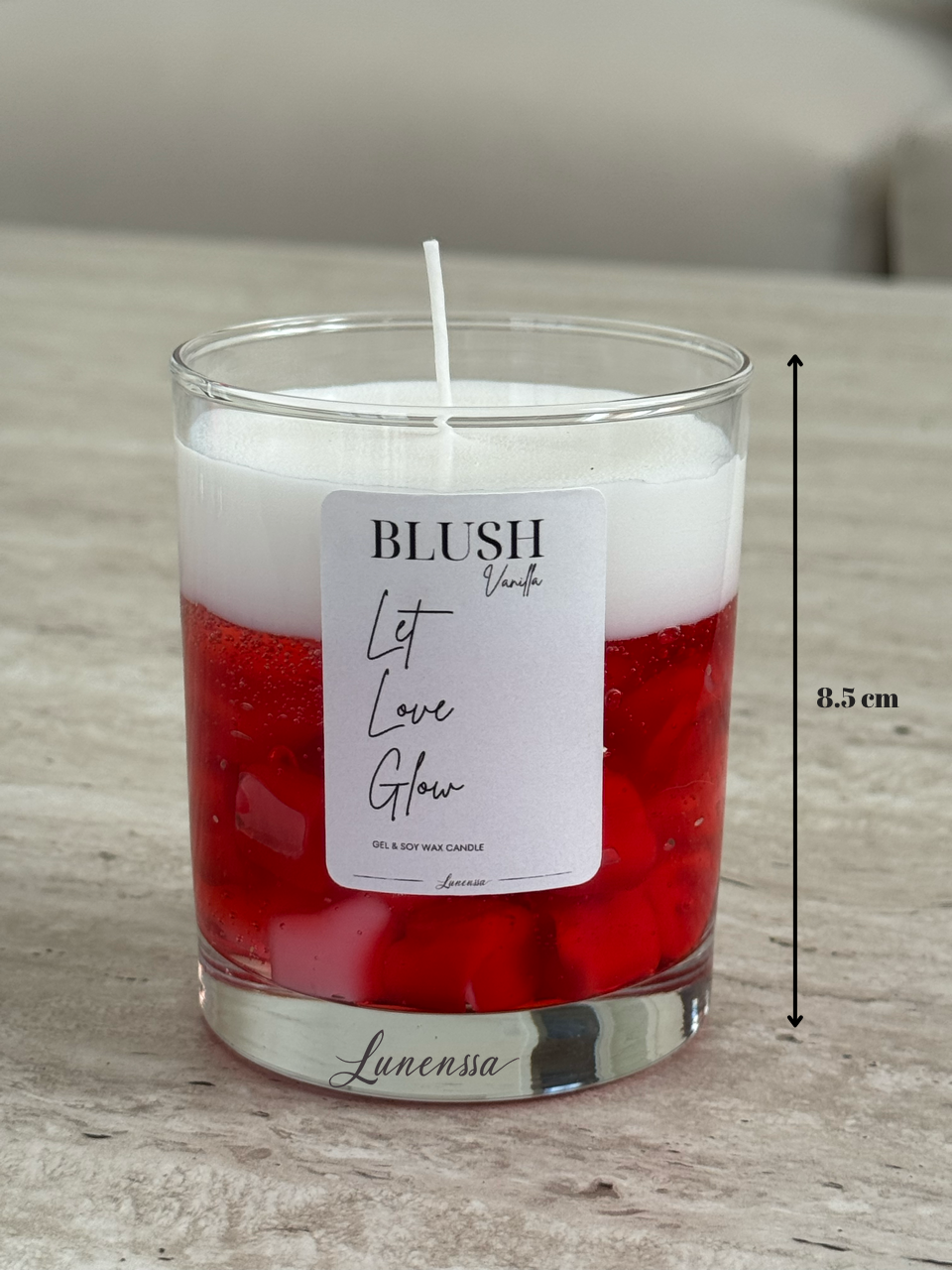 Blush – Kalpli Vanilya Kokulu El Yapımı Jel & Soya Mum