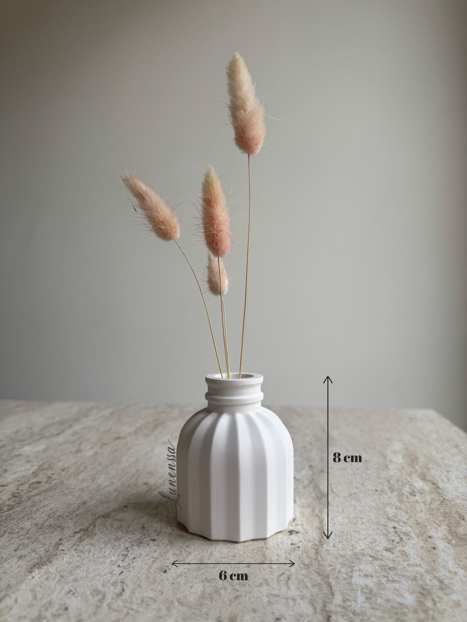 Minimalist Dekor Seti Silindir Vazo, Kapaklı Mini Kutu ve Bulut Formlu Tepsi