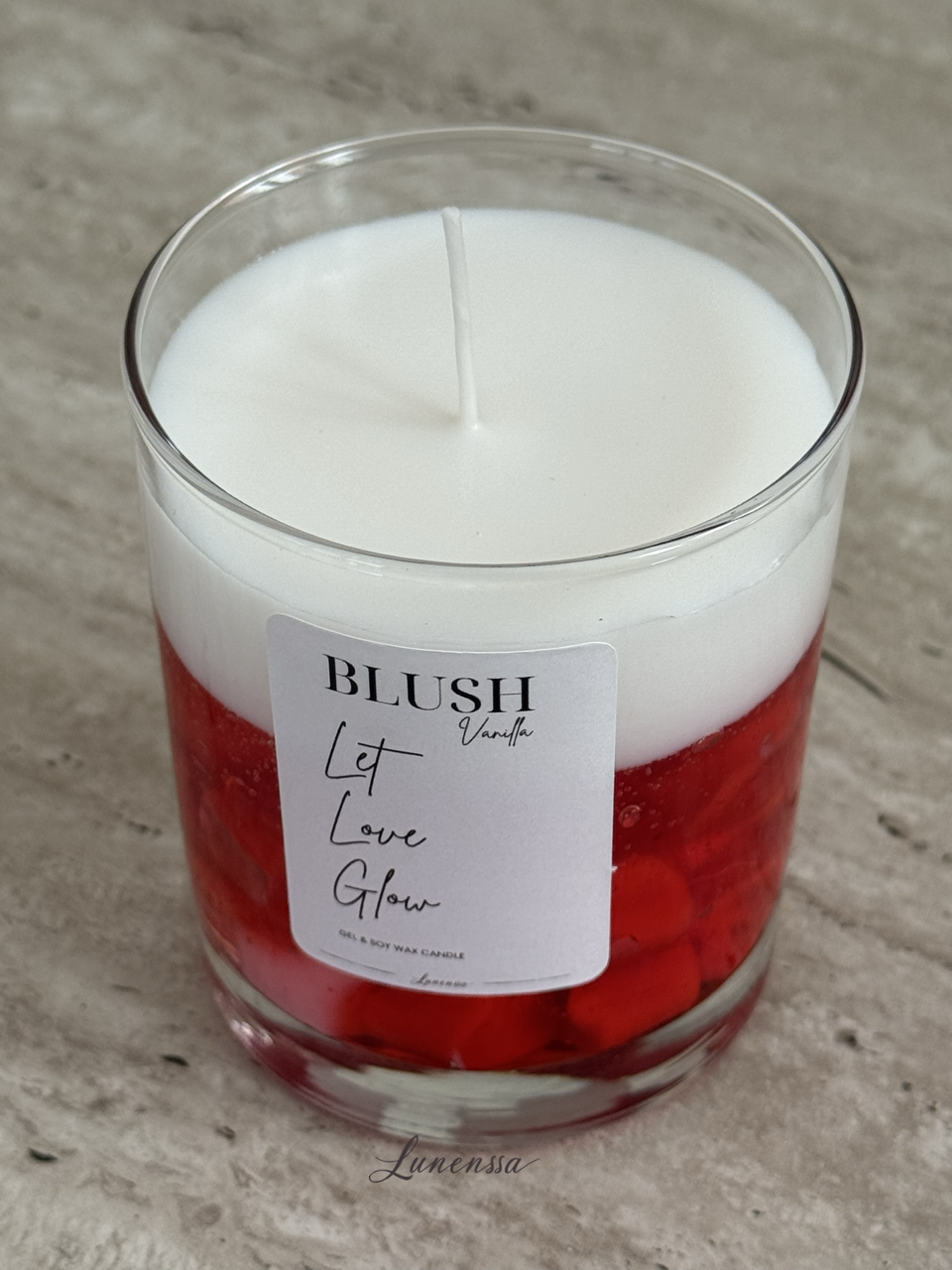 Blush – Kalpli Vanilya Kokulu El Yapımı Jel & Soya Mum