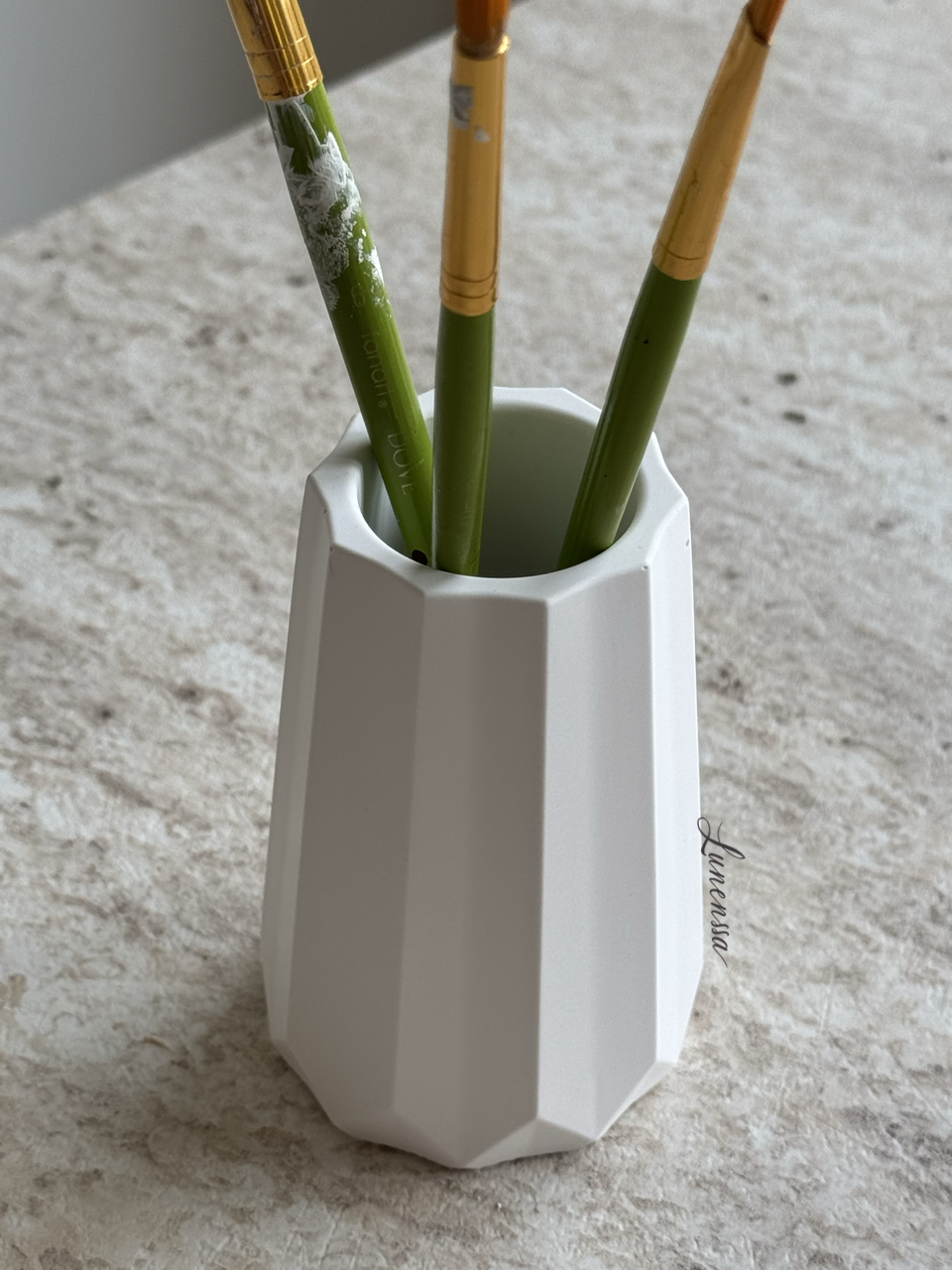 Minimal Geometrik Formlu Vazo - Fırçalık - Kalemlik