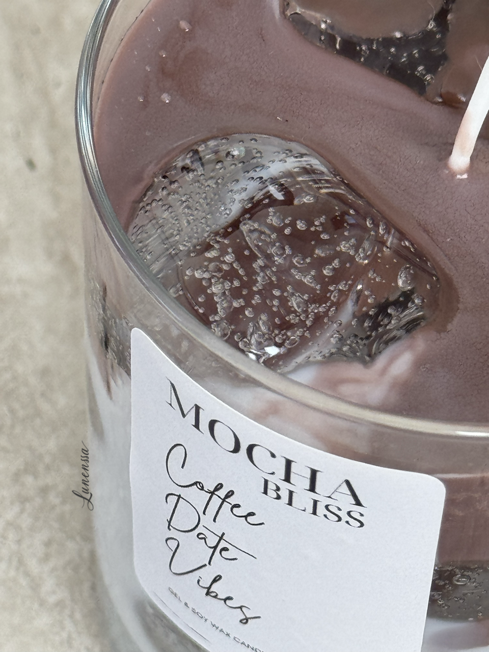 Mocha Bliss – Kahve Aromalı El Yapımı Jel & Soya Mum
