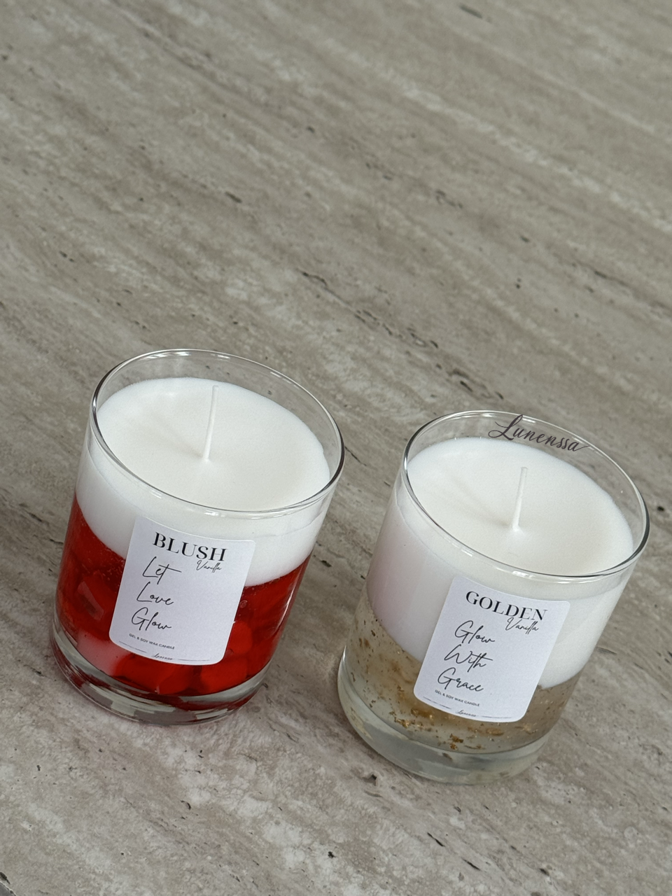 Vanilla Glow Duo Set – Blush & Golden Vanilya Kokulu Mum Seti