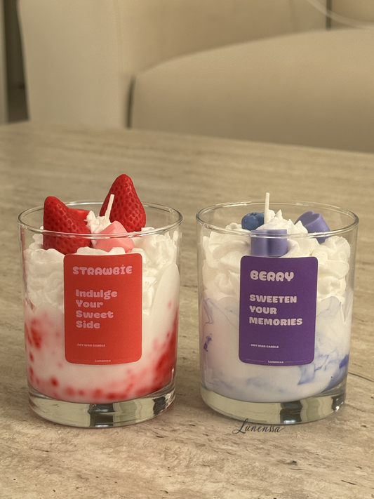 Berry & Strawbie – Meyve Kokulu El Yapımı Soya Mum Seti