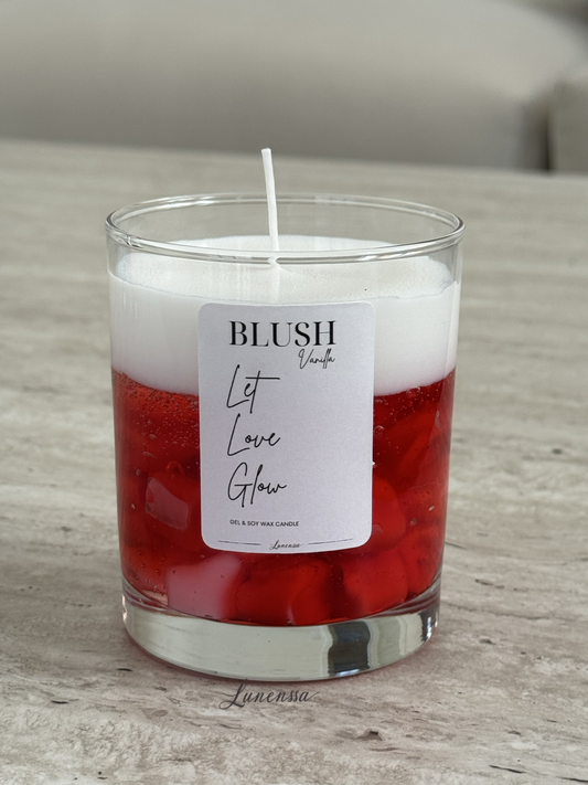 Blush – Kalpli Vanilya Kokulu El Yapımı Jel & Soya Mum