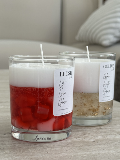 Vanilla Glow Duo Set – Blush & Golden Vanilya Kokulu Mum Seti
