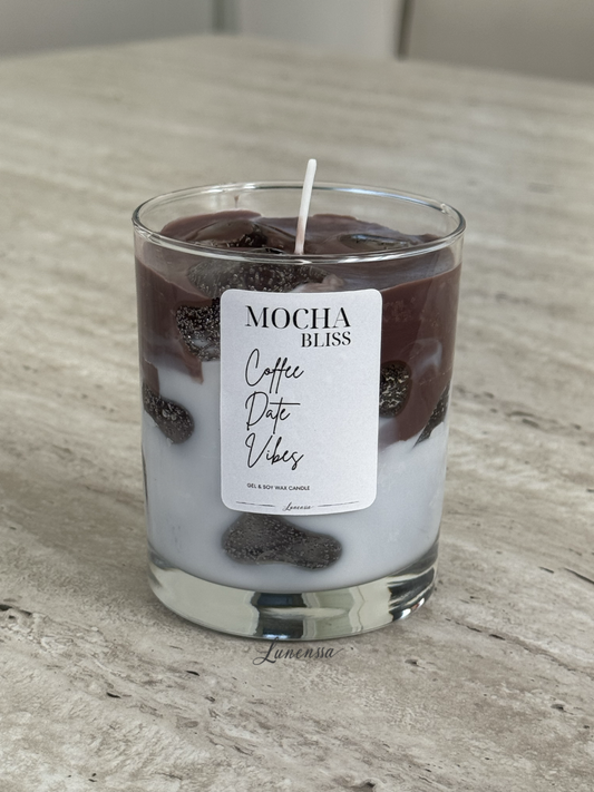 Mocha Bliss – Kahve Aromalı El Yapımı Jel & Soya Mum